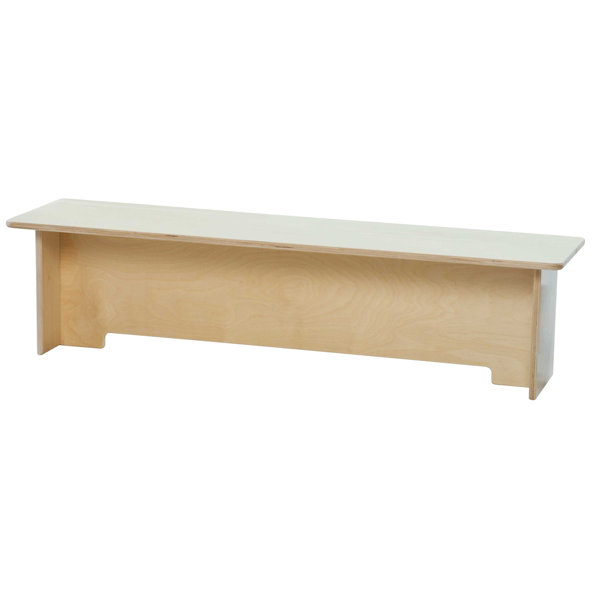 Kids store wood bench